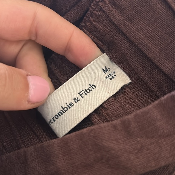 Abercrombie Wide Leg Linen Blend Pants - Picture 5 of 7